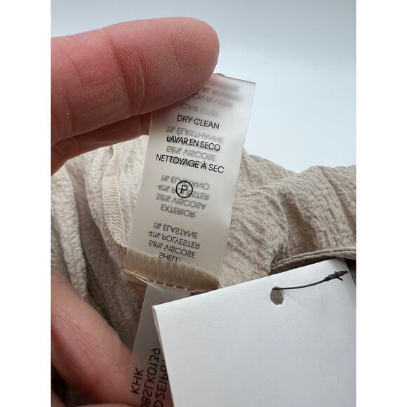 Calvin Klein Maxi Dress Womens Medium Moacha Mousse Tiered Crinkle Gauze Vacay - Picture 9 of 10